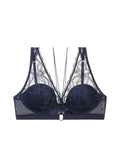 SALLY Push-Up Underwired Plunge Lace Bra with Detachable Neck Holder